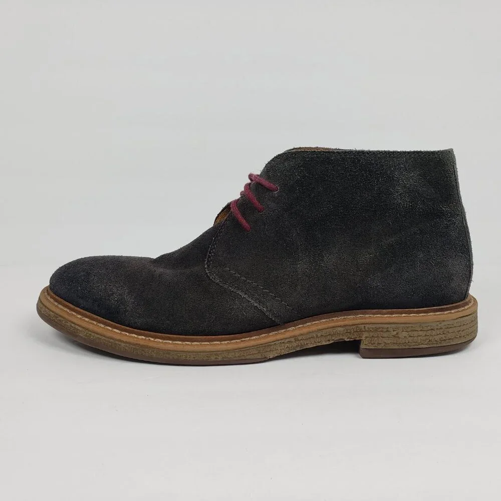 1901 Canyon Mens Size 9 Grey Black Suede Formal Casual Chukka Boots Shoes